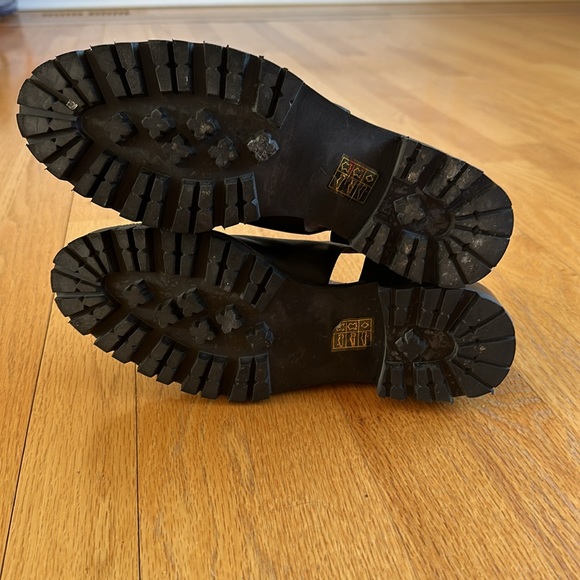 Jeffrey Campbell Great Moments Cut-Out Ankle Black Leather Booties - Picture 8 of 11